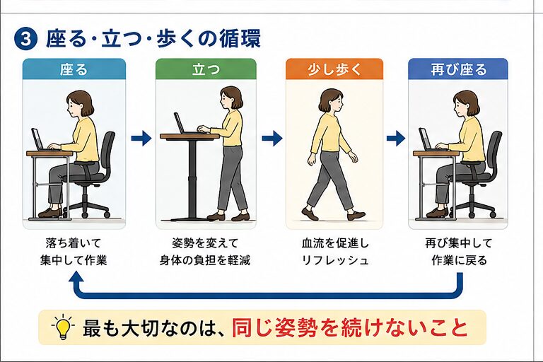 座る・立つ・歩くの循環